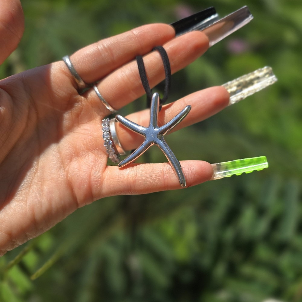 Sterling silver starfish necklace 925